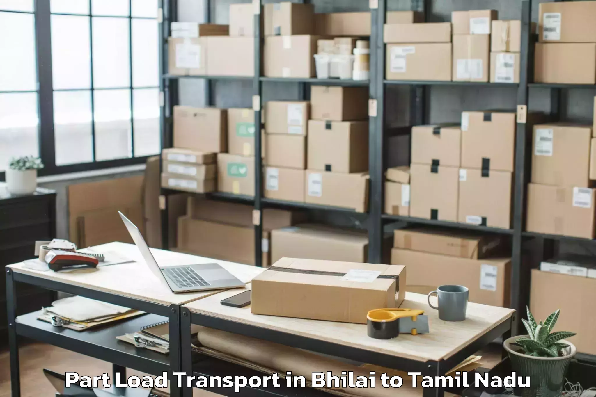 Expert Bhilai to Thanjavur Airport Tjv Part Load Transport